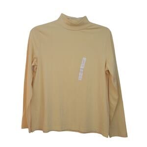 Croft & Barrow Long‎ Sleeve Yellow Top Size sticker still on Size XLarge